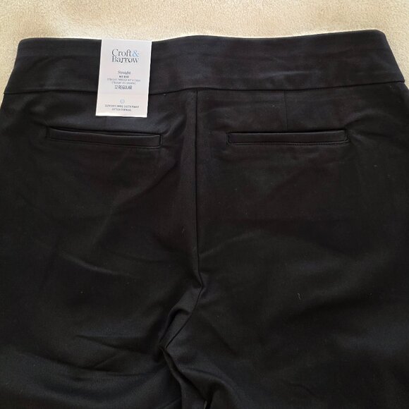 Women's Croft & Barrow Effortless Stretch Pull-On Straight-Leg Pants 12 Regular - Picture 2 of 5